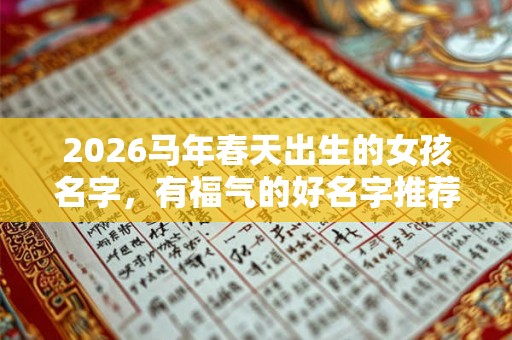 2026马年春天出生的女孩名字，有福气的好名字推荐