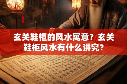 玄关鞋柜的风水寓意？玄关鞋柜风水有什么讲究？