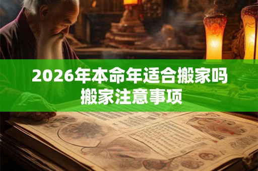 2026年本命年适合搬家吗 搬家注意事项 2026年本命年适合搬家吗 搬家注意事项