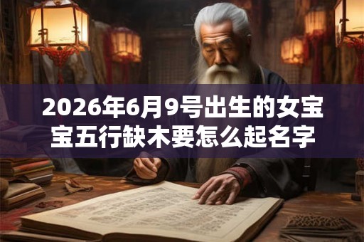 2026年6月9号出生的女宝宝五行缺木要怎么起名字