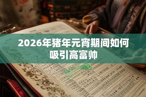 2026年猪年元宵期间如何吸引高富帅 2026年猪年元宵期间如何吸引高富帅