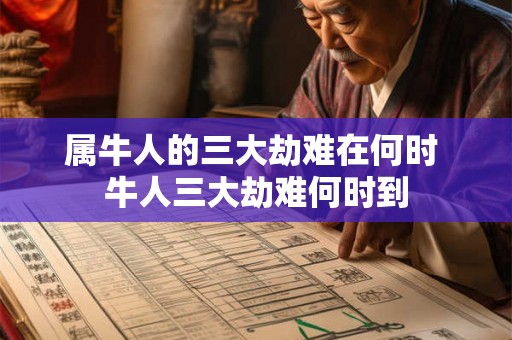 属牛人的三大劫难在何时 牛人三大劫难何时到