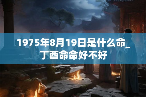 1975年8月19日是什么命_丁酉命命好不好