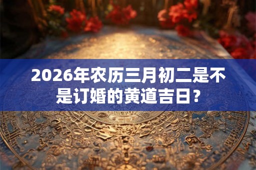 2026年农历三月初二是不是订婚的黄道吉日？