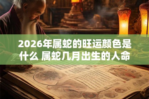 2026年属蛇的旺运颜色是什么 属蛇几月出生的人命最好