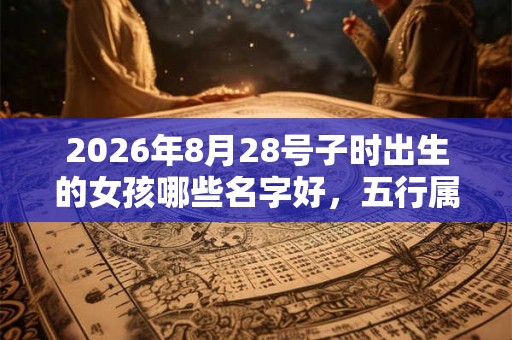 2026年8月28号子时出生的女孩哪些名字好，五行属什么