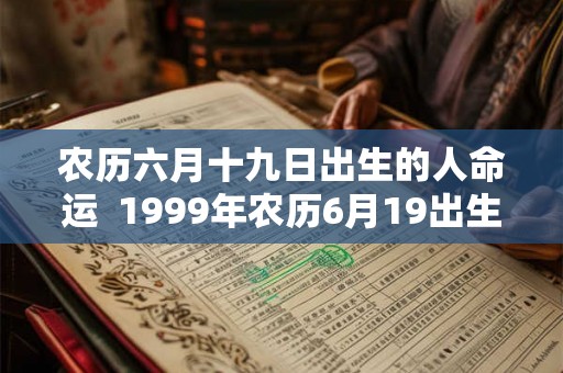 农历六月十九日出生的人命运  1999年农历6月19出生的女命