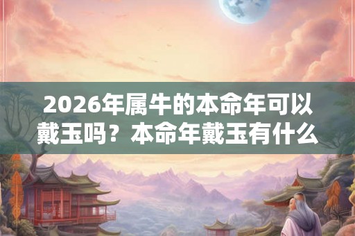 2026年属牛的本命年可以戴玉吗？本命年戴玉有什么讲究？