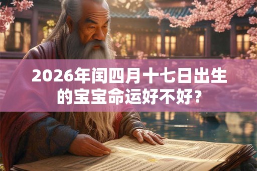 2026年闰四月十七日出生的宝宝命运好不好？