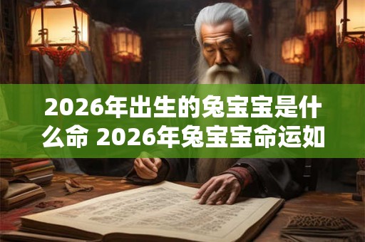 2026年出生的兔宝宝是什么命 2026年兔宝宝命运如何
