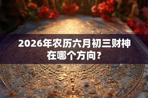 2026年农历六月初三财神在哪个方向？