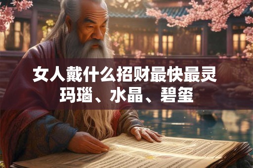 女人戴什么招财最快最灵 玛瑙、水晶、碧玺