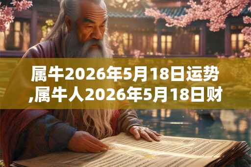 属牛2026年5月18日运势,属牛人2026年5月18日财运,生肖牛2026年5月18日运势 属牛2026年5月18日运势,属牛人2026年5月18日财运,生肖牛2026年5月18日运势