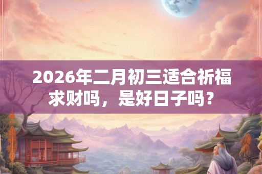 2026年二月初三适合祈福求财吗,是好日子吗? 2026年二月初三适合祈福求财吗,是好日子吗?