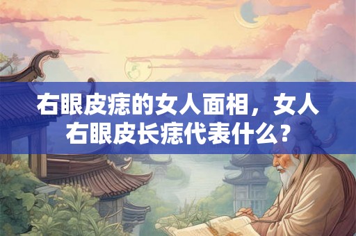 右眼皮痣的女人面相，女人右眼皮长痣代表什么？
