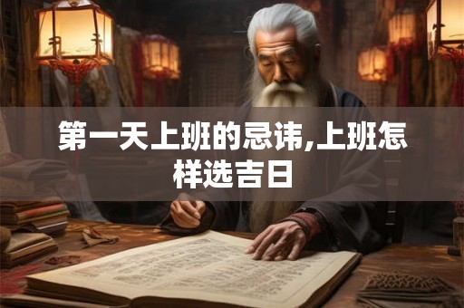 第一天上班的忌讳,上班怎样选吉日