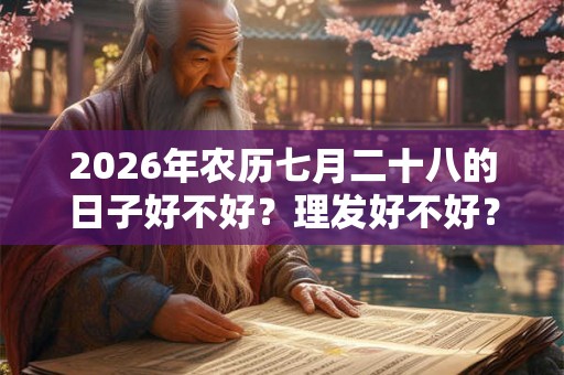 2026年农历七月二十八的日子好不好？理发好不好？