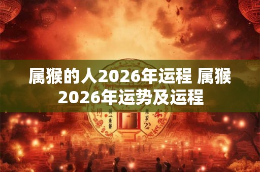 属猴的人2026年运程 属猴2026年运势及运程 属猴的人2026年运程 属猴2026年运势及运程