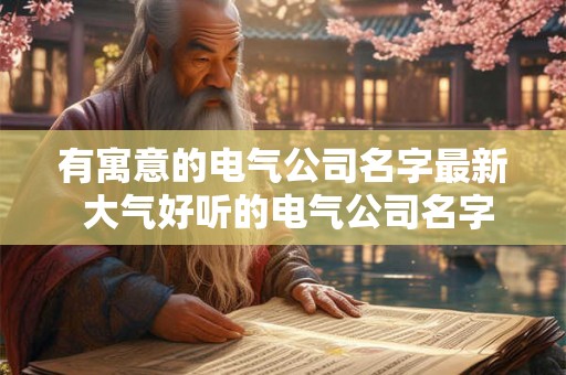有寓意的电气公司名字最新 大气好听的电气公司名字