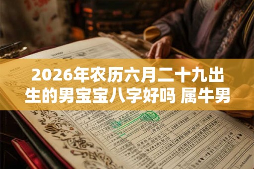 2026年农历六月二十九出生的男宝宝八字好吗 属牛男孩取名大全