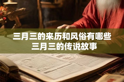 三月三的来历和风俗有哪些 三月三的传说故事 三月三的来历和风俗有哪些 三月三的传说故事