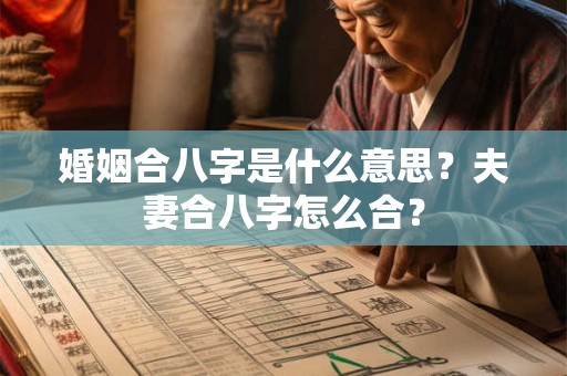 婚姻合八字是什么意思？夫妻合八字怎么合？