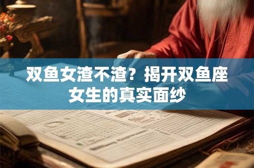 双鱼女渣不渣？揭开双鱼座女生的真实面纱