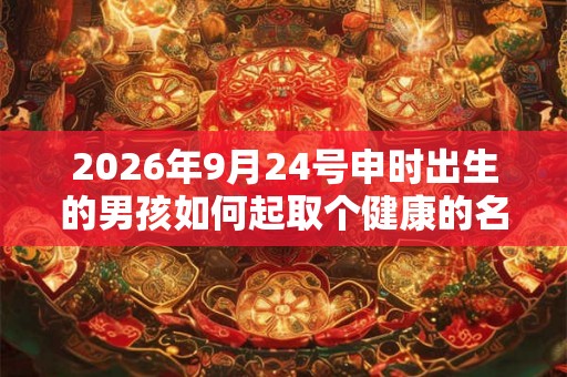 2026年9月24号申时出生的男孩如何起取个健康的名字和五行属性