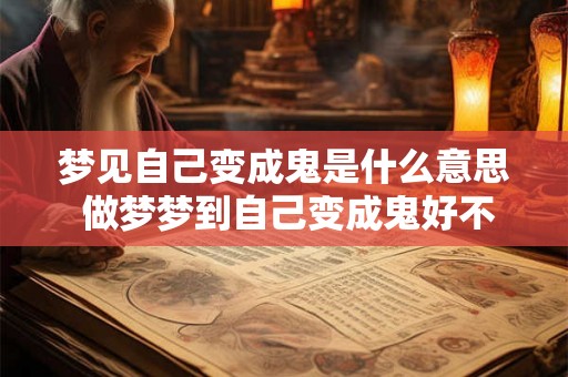 梦见自己变成鬼是什么意思 做梦梦到自己变成鬼好不好
