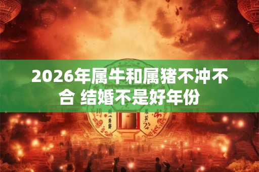 2026年属牛和属猪不冲不合 结婚不是好年份