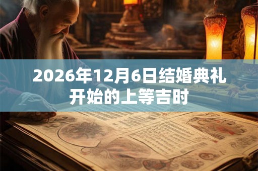 2026年12月6日结婚典礼开始的上等吉时