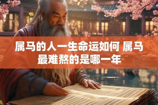 属马的人一生命运如何 属马最难熬的是哪一年