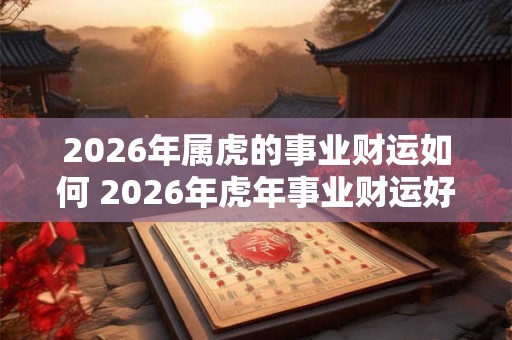 2026年属虎的事业财运如何 2026年虎年事业财运好吗