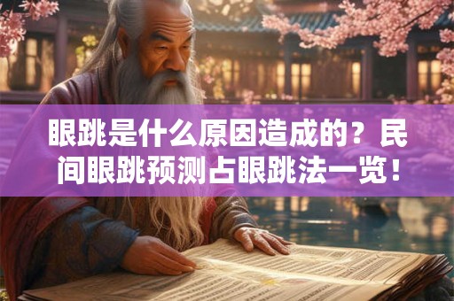 眼跳是什么原因造成的？民间眼跳预测占眼跳法一览！