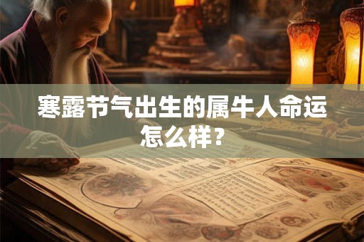 寒露节气出生的属牛人命运怎么样？
