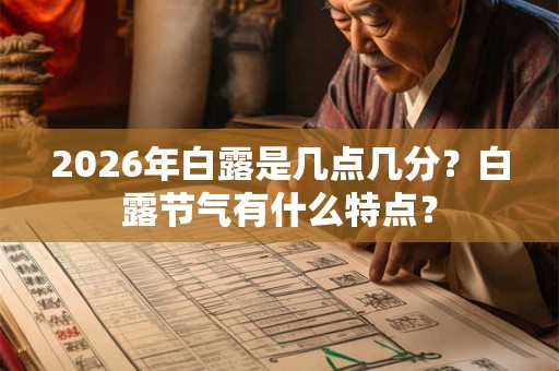 2026年白露是几点几分？白露节气有什么特点？