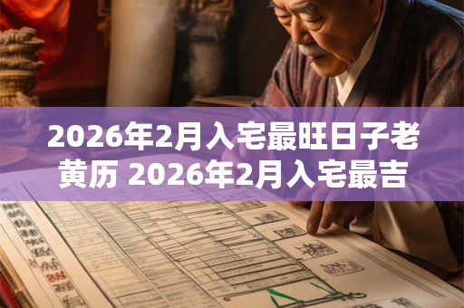 2026年2月入宅最旺日子老黄历 2026年2月入宅最吉利的日子