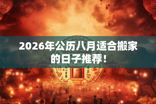 2026年公历八月适合搬家的日子推荐! 2026年公历八月适合搬家的日子推荐!