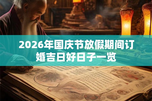 2026年国庆节放假期间订婚吉日好日子一览