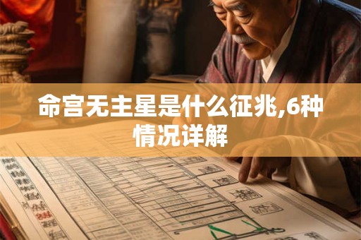 命宫无主星是什么征兆,6种情况详解
