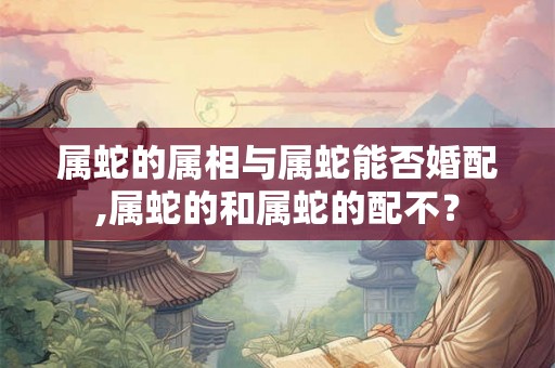 属蛇的属相与属蛇能否婚配,属蛇的和属蛇的配不？