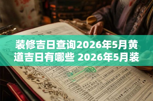 装修吉日查询2026年5月黄道吉日有哪些 2026年5月装修黄道吉日查询