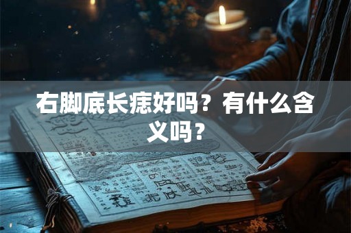 右脚底长痣好吗？有什么含义吗？
