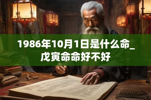 1986年10月1日是什么命_戊寅命命好不好 1986年10月1日是什么命_戊寅命命好不好