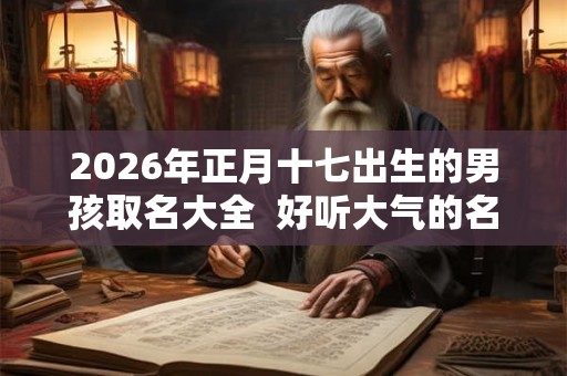 2026年正月十七出生的男孩取名大全 好听大气的名字 2026年正月十七出生的男孩取名大全 好听大气的名字