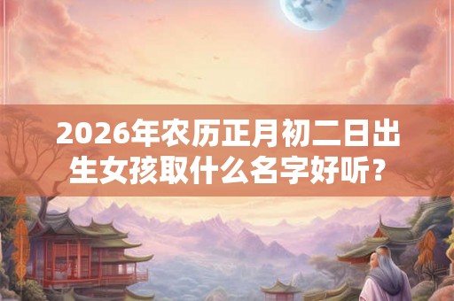 2026年农历正月初二日出生女孩取什么名字好听？