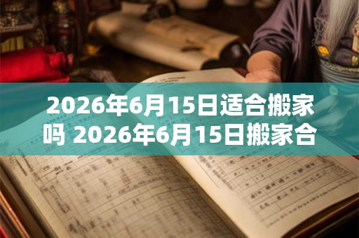 2026年6月15日适合搬家吗 2026年6月15日搬家合适吗