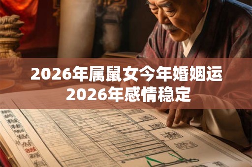 2026年属鼠女今年婚姻运 2026年感情稳定
