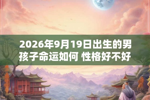 2026年9月19日出生的男孩子命运如何 性格好不好