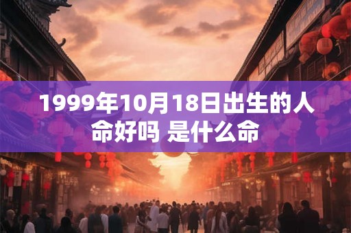 1999年10月18日出生的人命好吗 是什么命